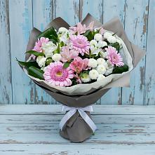 Букет цветов из:  Герберы, Альстромерии и Хризантемы #REPLACE_PRED# Томари