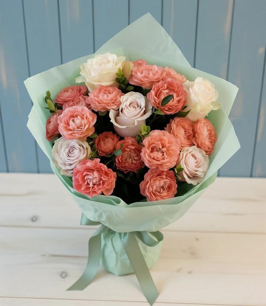 Букет цветов из: Розы в Томари