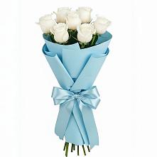 Букет 7 белых роз Проуд в Томари