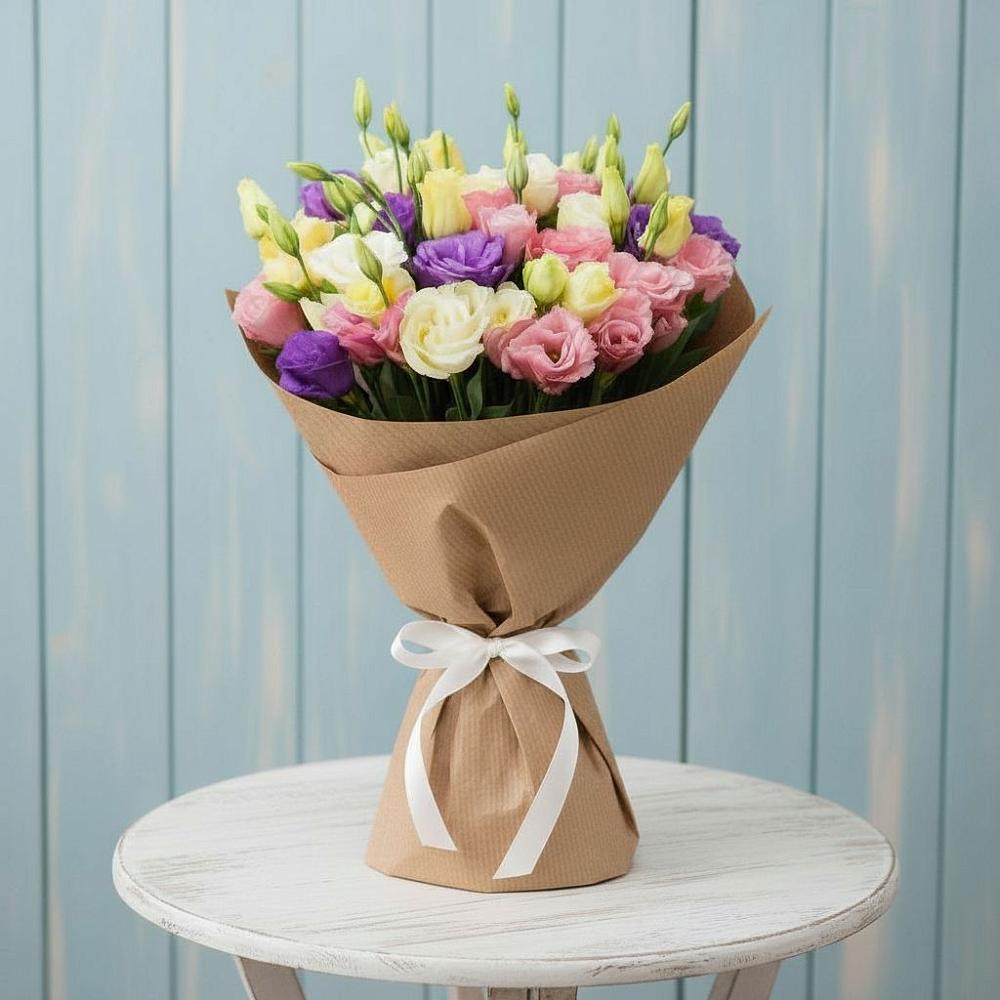 Букет цветов из: Лизиантусы в Томари