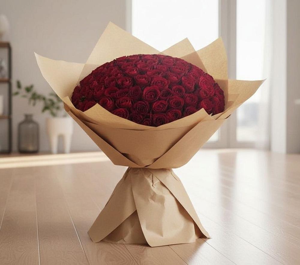Букет 101 Красная роза в Томари