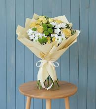 Букет цветов из:  Хризантемы и Розы #REPLACE_PRED# Томари