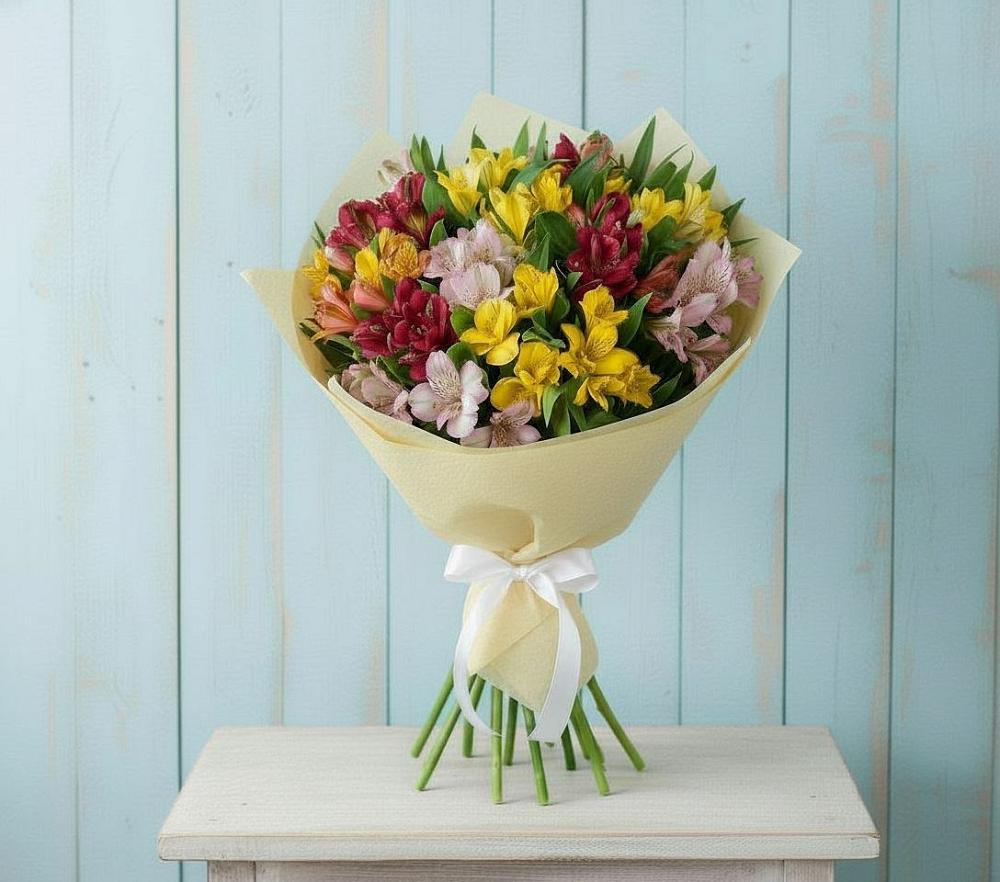 Букет цветов из: Альстромерии в Томари