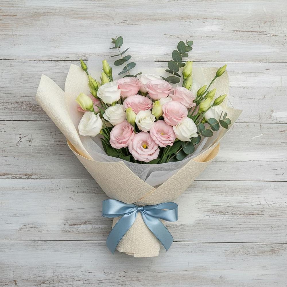 Букет цветов из: Лизиантусы в Томари